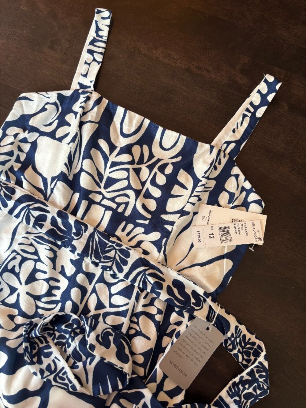 NWT Julie Jordan Printed Tie-Waist Sleeveless Midi Dress (Nordstrom)
